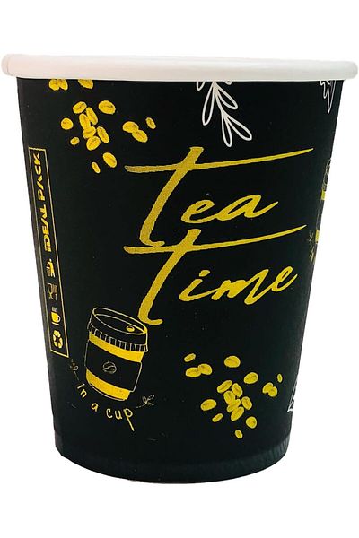 Ideal Pack 8 oz Paper Cups – 50 Pcs | Premium Quality Black Color