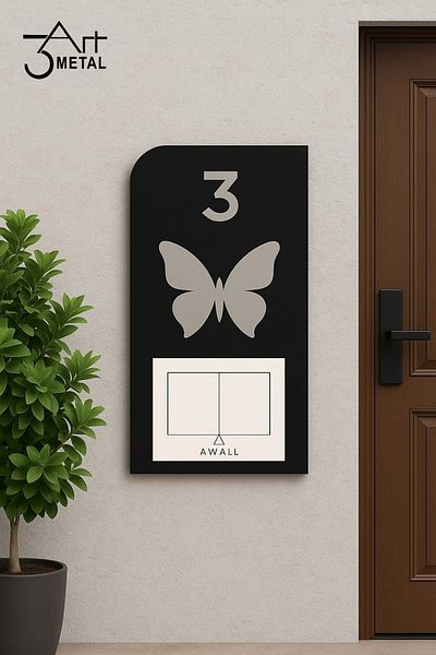 3art Metal Metal Decorative Design Door Number - Stylish Design Suitable for Exterior