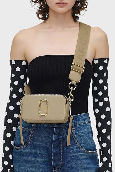 Marc Jacobs The Snapshot Genuine Leather Bag with Adjustable Shoulder Strap Bag M0014867 223