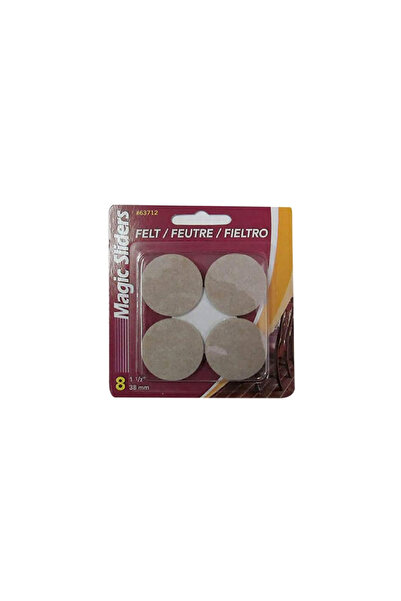 Magic Sliders وسادات لباد دائرية ذاتية اللصق من 8 قطع بلون الشوفان مقاس 1-1/2...