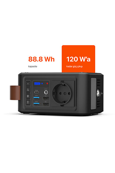 Xenon Smart Taşınabilir Güç Kaynağı | 88W, 24000 mAh, Güneş Paneli Uyumlu, Akım Korumalı, Güç İstasyonu (X6801)
