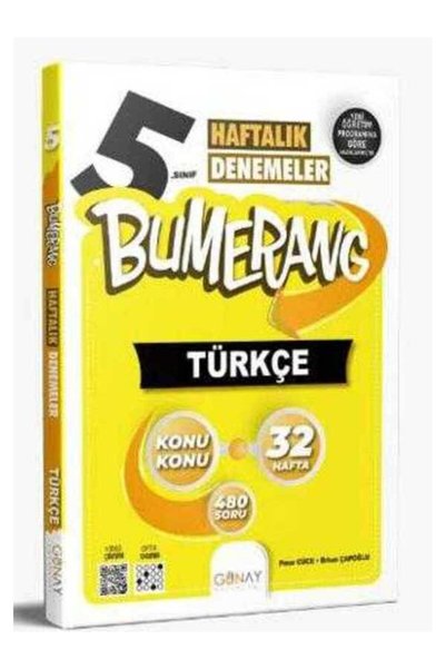 Günay Yayınları 5.SINIF Bumerang 32 Haftalık Türkçe Denemeleri