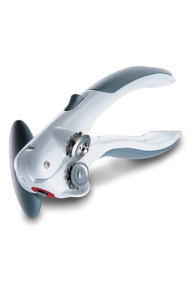 ZYLISS Lift Stainless Steel Manual Can Opener with Ergonomic Handle White and Grey