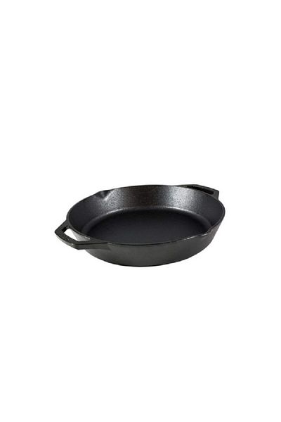 Lodge Seasoned Even Heat Distribution Cast Iron Dual Handle Skillet Black 26cm