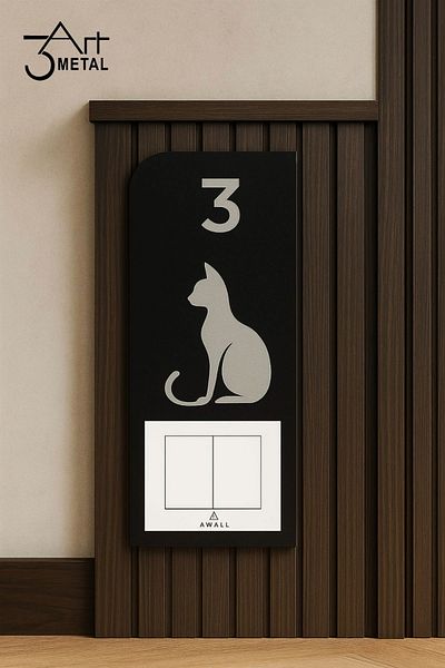 3art Metal Metal Decorative Design Door Number - Stylish Design Suitable for Exterior