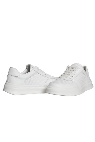 Platin White Leather Men's Sneaker