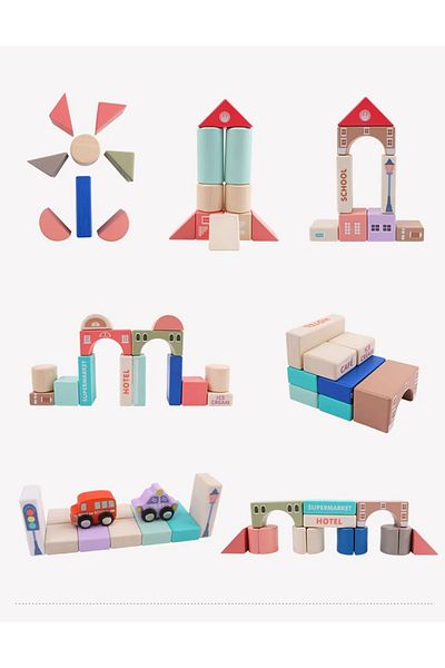 Qiaike Wooden building toy – Children's Town