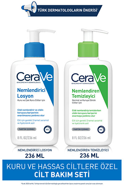 CeraVe KURU VE HASSAS SİLTLERE ÖZEL CİLT BAKIM SETİ