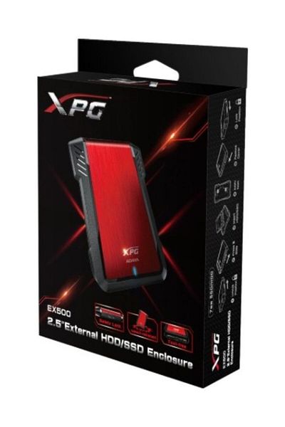 XPG EX500 External Enclosure for HDD and SSD | Compatible with PS5 XBOX | Water Dust Resistance 2.5"