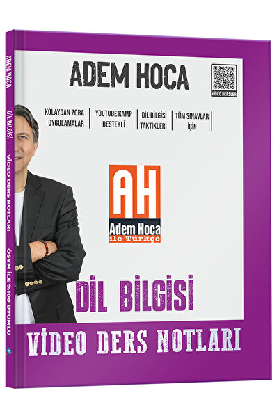 KR Akademi Yayınları Adem Hoca Tüm Sınavlar İçin Dil Bilgisi Video Ders Kitabı