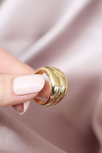 Skygo Metal Gold Color Adjustable Women's Ring - TJ-BYK1549