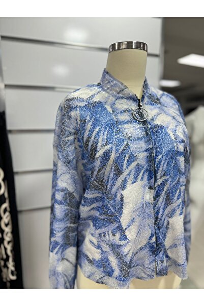 Zühre Yaprak Desenli Pullu Ceket C-0088