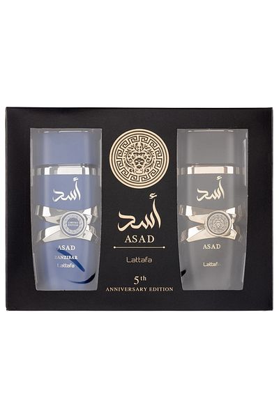 lattafa Gift Set Asad Eau De Parfum 100ml Asad Zanzibar Eau De Parfum 100ml
