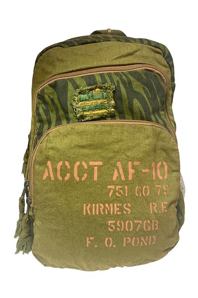 Old Cotton Quality Colorful Vintage Disayn Backpack Trip School Travel Bag 30cm X 42cm