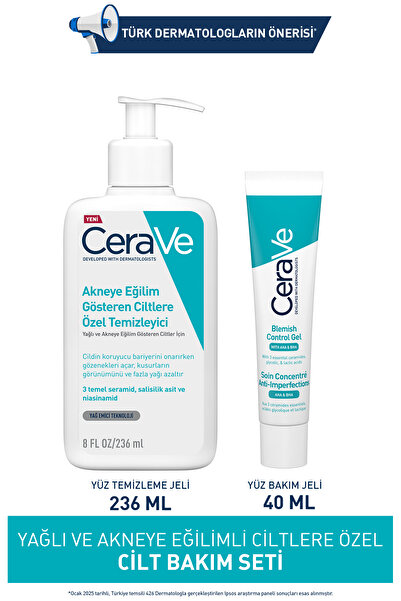 CeraVe Yağlı ve Akneye Eğilimli Ciltlere Özel Cilt Bakım Seti