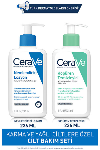 CeraVe KARMA VE YAĞLI CİLTERE ÖZEL CİLT BAKIM SETİ