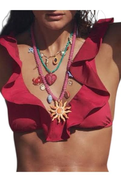 Bo Takı ve Aksesuar Brand Model 3-Piece Sun Charm Necklace