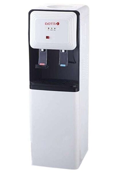 DOTS Stand Water Dispenser, Dual Faucet, Hot and Cold, White