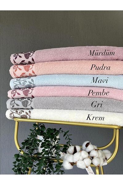 sarra 90X150 Hürrem Bath Towel - Cream