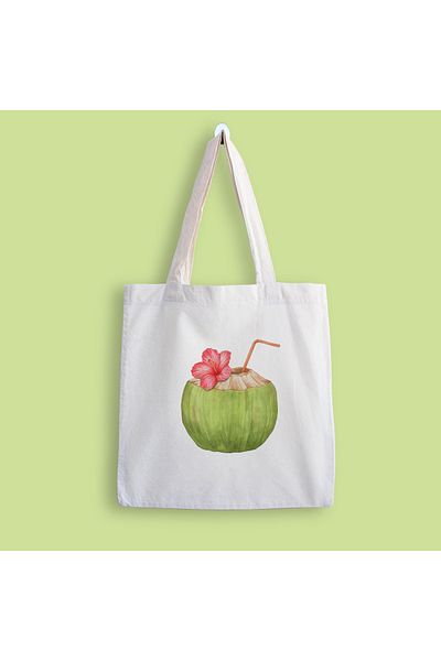 designedfy Coconout Waterproof Printed Cloth Bag