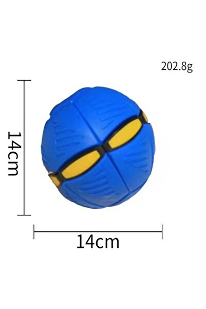 Rovitech Minge zburatoare/frisbee pentru caini, transformabila in farfurie zburatoare, ABS, albastru