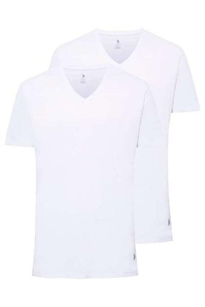U.S. Polo Assn. Ανδρικά εσώρουχα με κοντό μανίκι με λαιμόκοψη 2 τεμαχίων