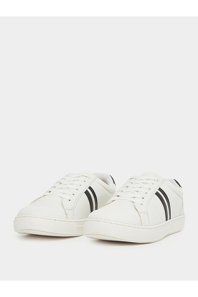 Styli Twin Stripe Lace Up Court Sneakers
