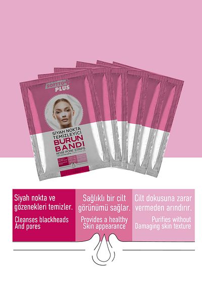 Softto Plus Blackhead and Pore Cleansing Nasal Strips for Women 6 Pieces