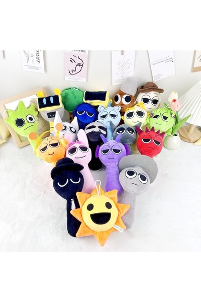 victiny Set 5 jucării de pluș Sprunki&show VICTINY® 15/23 cm multicolor 50 modele