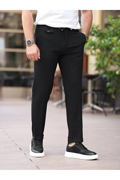 BASEL.CO Ütü Gerektirmeyen Slim Fit Gofre Jogger