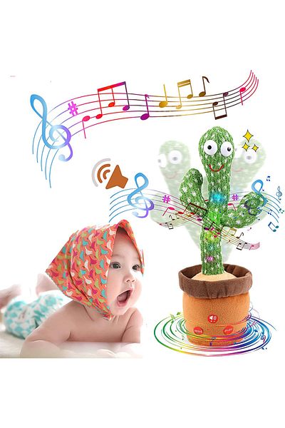 Generic Cute Cactus Toy Dancing And Singing Electric Cactus Plush Toy Stuffed Toy Dancing Cactus For Kids.