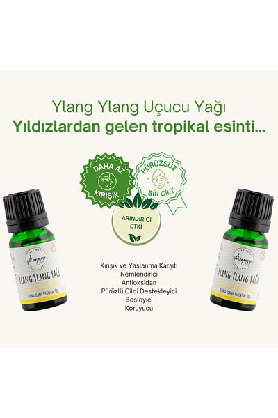 dionesse 100% Pure Ylang Ylang Oil 10 ml - Refreshing Natural Oil Suitable for Aromatherapy and Skin Care