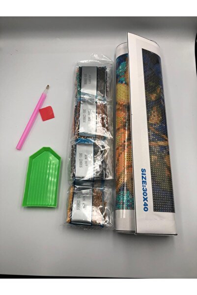 DUCK HOBY 50x40 Boncuklu Taş Mozaik Elmas Goblen Pano Tablo Resim Boncuk Puzzle Dıamond Paıntıng Hı Stone