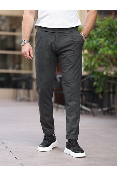 BASEL.CO Old Money Pleated Lycra Fabric Trousers