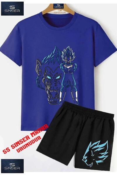 SS SİNSER Çocuk UNISEX “KURT ADAM MAVI GOLGE“ Özel Baskılı Bisiklet Yaka Tişö...