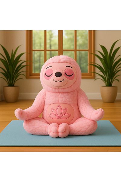 NUNU Cute Lazy Animal Doing Yoga-Sloth-Plush Toy- 40 cm