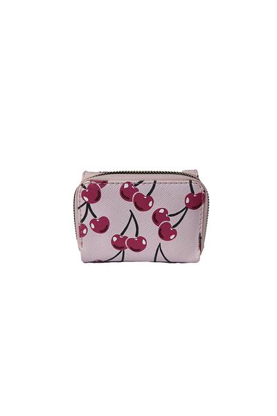 Ecrou Cherry Patterned Snap Handbag Powder