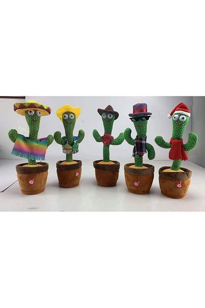 Generic Cute Cactus Toy Dancing And Singing Electric Cactus Plush Toy Stuffed Toy Dancing Cactus For Kids.