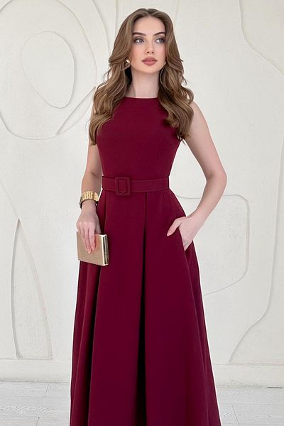 Elbee Fashion Woman Halter Neck Flared Dress