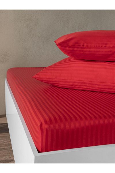 PATRON SHOES 100% Cotton Satin Elastic Sheet Set with Cylinder Pvc Bag