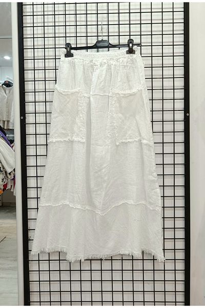 Butik Şans Tassel Detailed Pocket Elastic Waist Italian Long Skirt