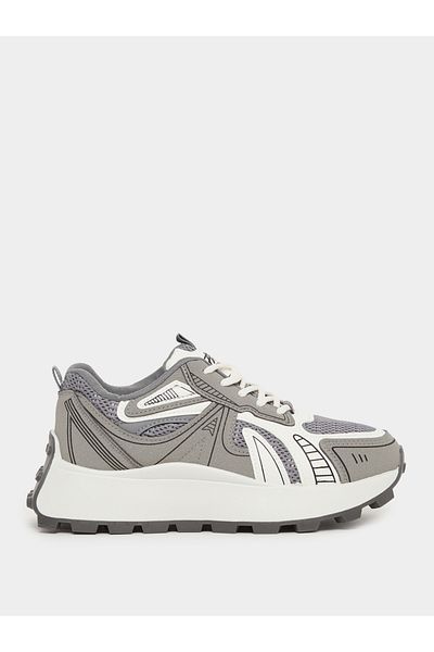 Styli Chunky Sole Lace Up Sneakers