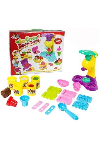 Generic Children Play Modeling Dough Ice Cream Double Twister Playset Toys