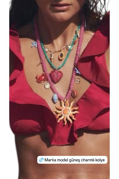 Bo Takı ve Aksesuar Brand Model 3-Piece Solar Charm Necklace