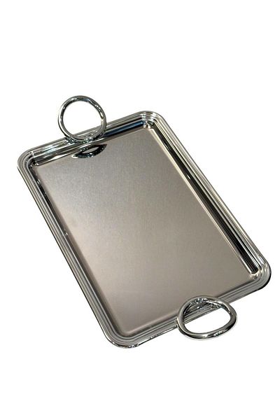 aljahwari Small silver round single hand presentation boomerang