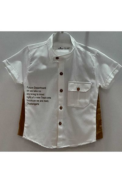 Mixlife Kids Men's Printed Judge Collar Shirt and Capri Set