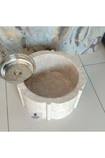 Genel Markalar Rozalya Bej Mermer Papatya Model Kurna