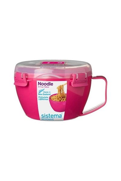 Sistema Plastic Noodle Bowl with Handle and Microwave Lid Sistema To Go 940 ml