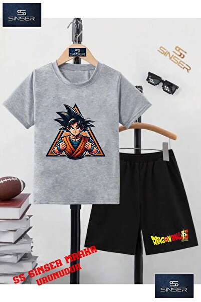 SS SİNSER Παιδικό UNISEX T-shirt με ειδική στάμπα "GOKU IN THE TRIANGLE" με λ...