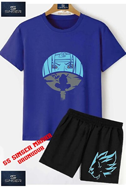SS SİNSER Tricou cu gât rotund cu imprimeu special „NINJA TURQUOISE SHADE HEA...
